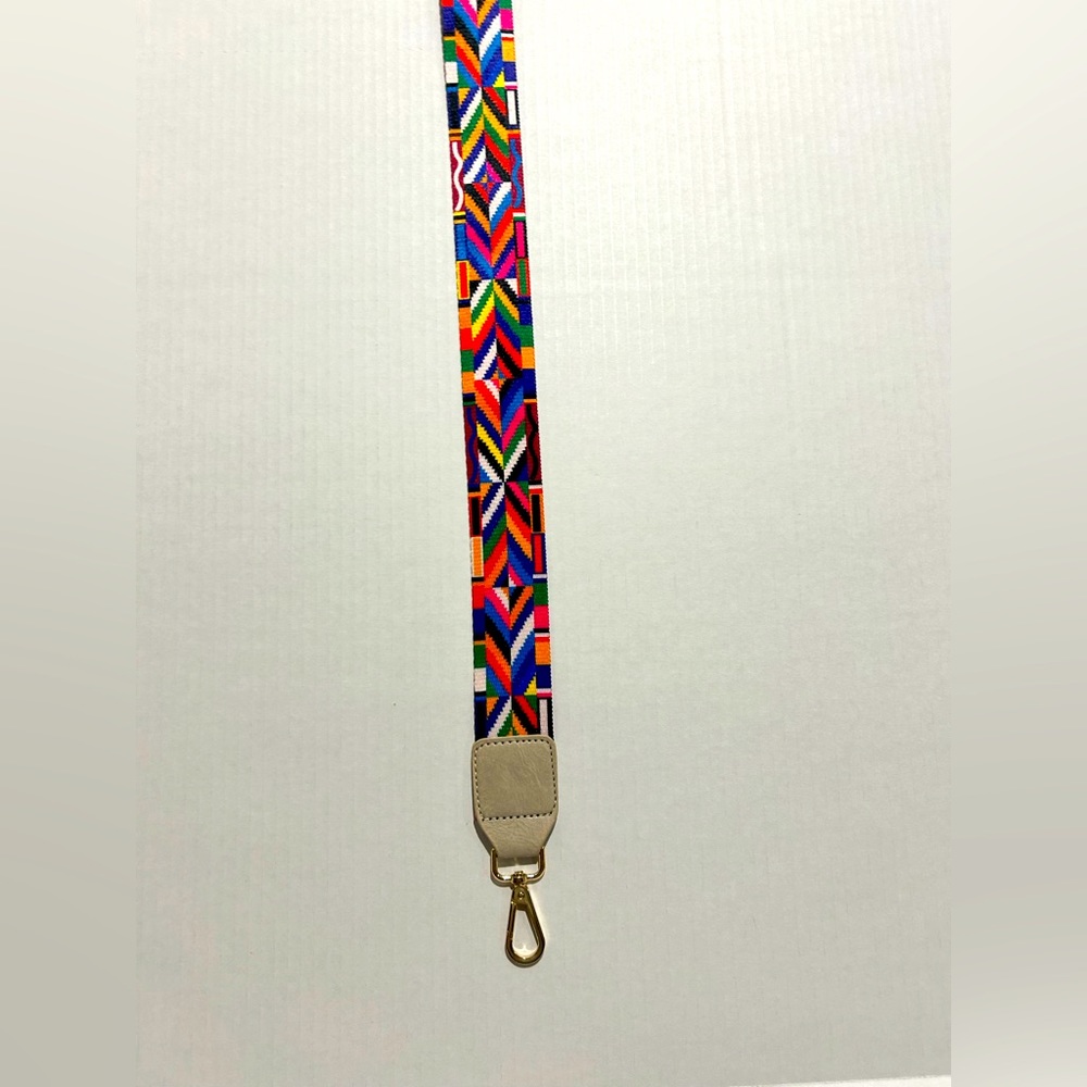 Rainbow guitar strap for purse 67"
